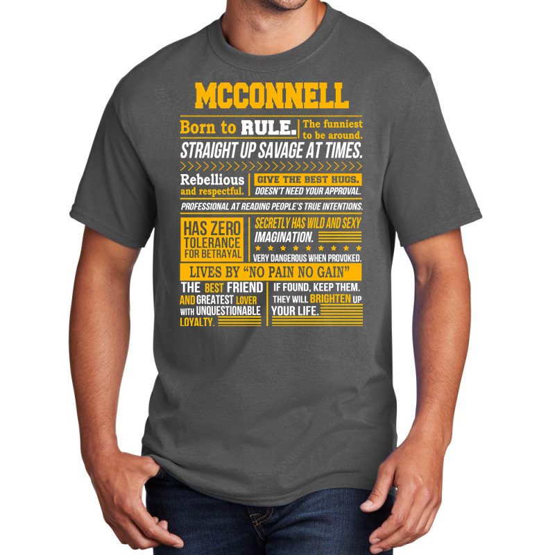 Mcconnell Name Shirt Mcconnell Born To Rule Basic T-shirt | Artistshot