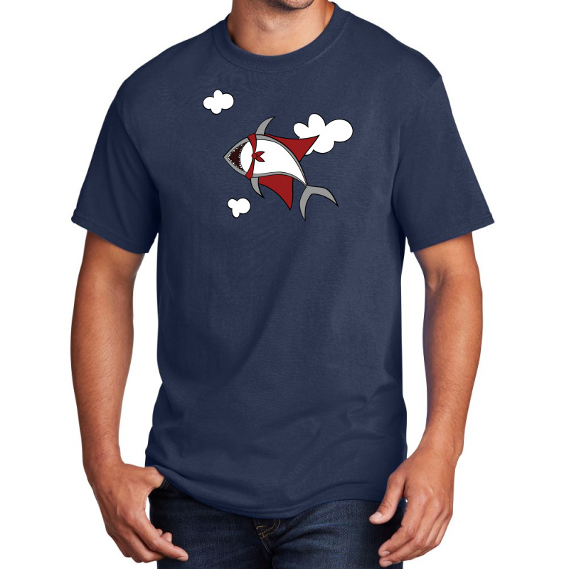 Super Shark Basic T-shirt by OmarFerrerRios | Artistshot