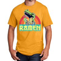 Funny Dinosaur Ramen Cute Anime Trex Japanese Ramen Noodles Basic T-shirt | Artistshot