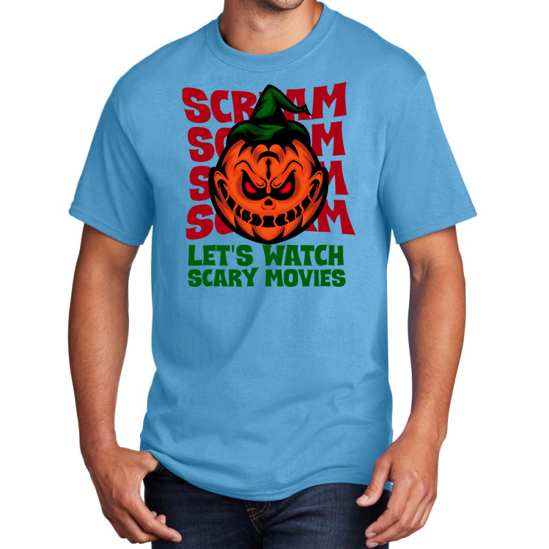 Let's Watch Scary Movies Essential Basic T-shirt by WeisenbadennisAlan | Artistshot