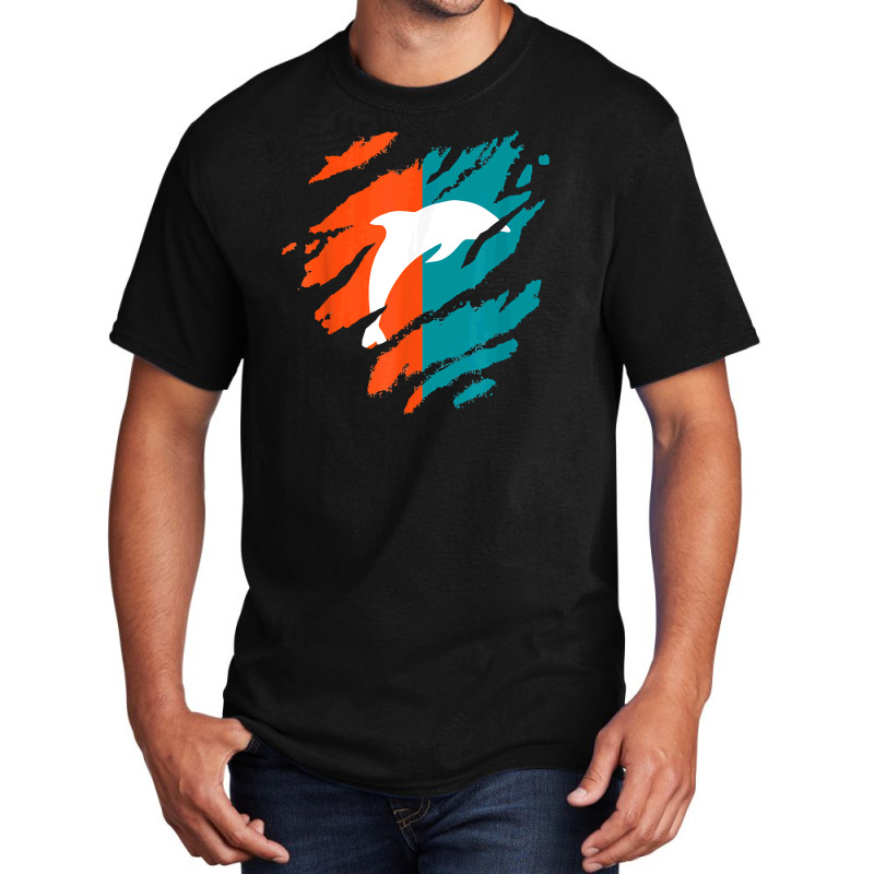 Miami Est 1966 Football Helmet Novelty Dolphin Sports 1 Basic T-shirt | Artistshot