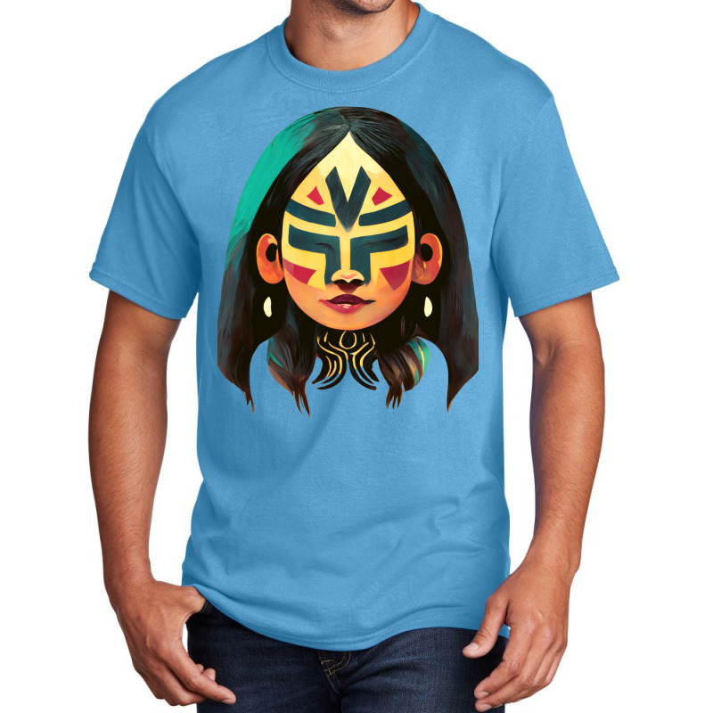 Copy Of Copy Of Mayan Luchador Warrior Woman 4 Basic T-shirt | Artistshot