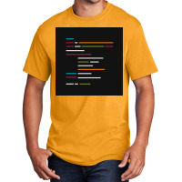 Lines Of Code On Dark Mode For Programming Lovers Poster Copy Basic T-shirt | Artistshot