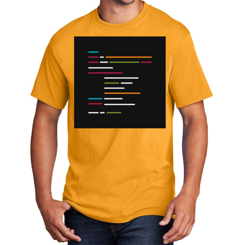 Lines Of Code On Dark Mode For Programming Lovers Poster Copy Basic T-shirt | Artistshot