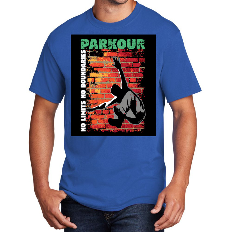 Parkour   No Limits No Boundaries Poster Basic T-shirt | Artistshot