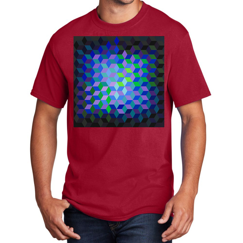 Victor Vasarely Ion 11, 1969 Poster Copy Basic T-shirt | Artistshot