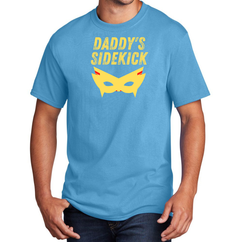 Daddy's Sidekick  Matching Outfit With Superhero Father Dad Basic T-shirt by DavidDelaneyToner | Artistshot