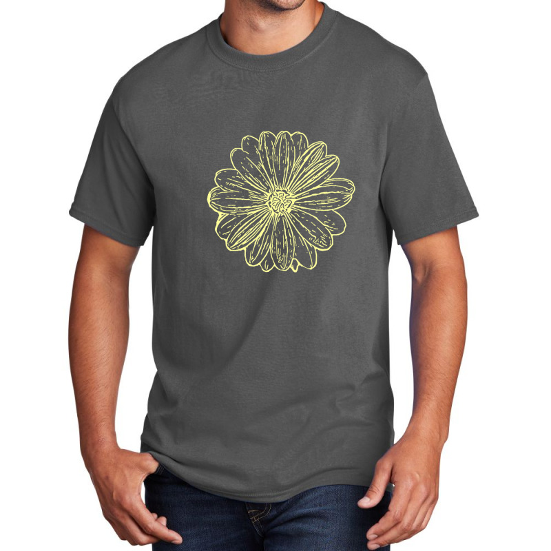 Limited Edition Sunflower Ink Print Basic T-shirt by poppyallen | Artistshot