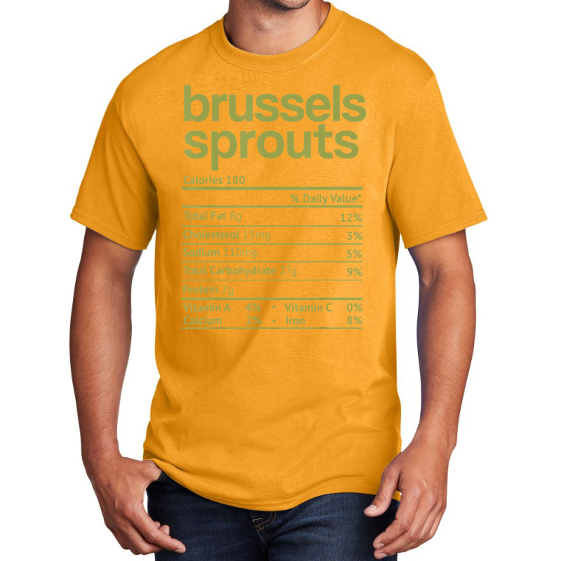 Brussels Sprouts Nutrition Facts Thanksgiving Christmas Food Basic T-shirt | Artistshot