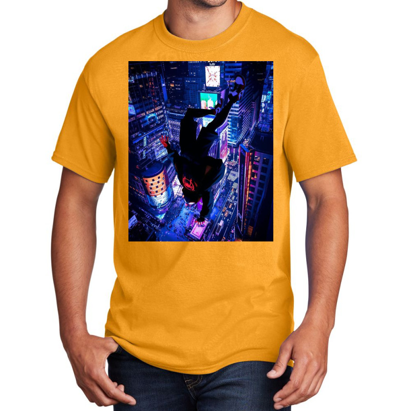 Flay Miles Morales Poster Basic T-shirt by poulincindyy | Artistshot