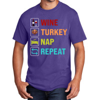 Artistshot Trending Wine Turkey Nap Repeat Basic T-shirt | Artistshot