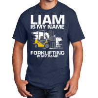 Mens Fork Stacker Operator Design For Forklift Driverfor Liam T Shirt Basic T-shirt | Artistshot