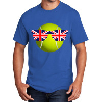 Trending Tennis Ball With Great Britain Sunglasses-tizhk Basic T-shirt | Artistshot