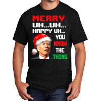 Merry Christmas Santa Joe Biden Men Women Xmas Basic T-shirt | Artistshot