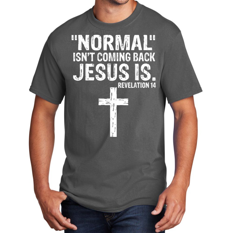 Normal Isn't Coming Back But Jesus Is Revelation 14 Costume T Shirt Basic T-shirt by delredske | Artistshot