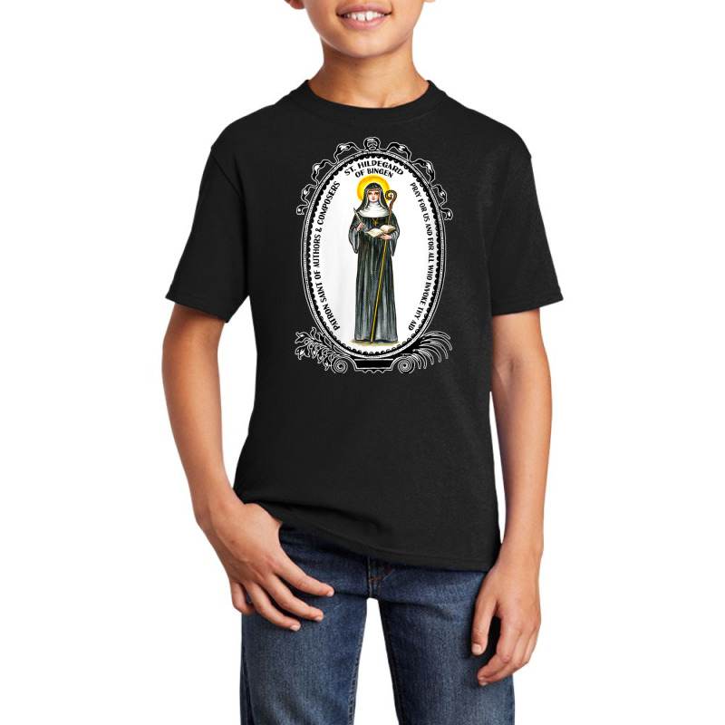 Womens Saint Hildegard Of Bingen Scivias Catholic Mystic Visionary V N Basic Youth T-shirt by matheeishilo | Artistshot