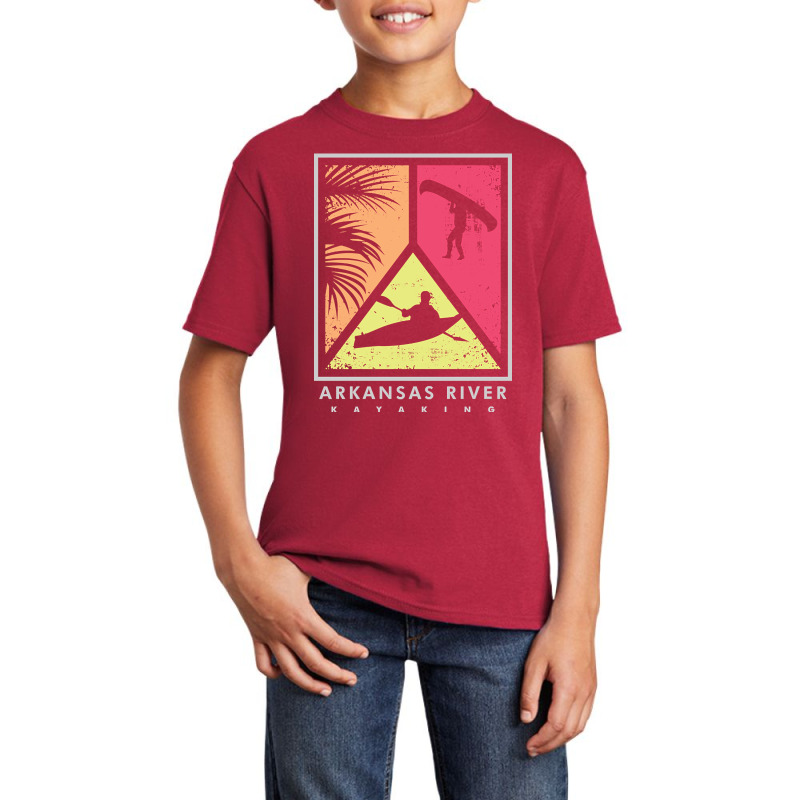 Arkansas River Kayaker Basic Youth T-shirt by ternacanuda | Artistshot