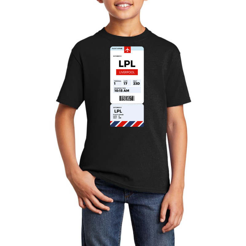 Liverpool Boarding Pass Basic Youth T-shirt | Artistshot