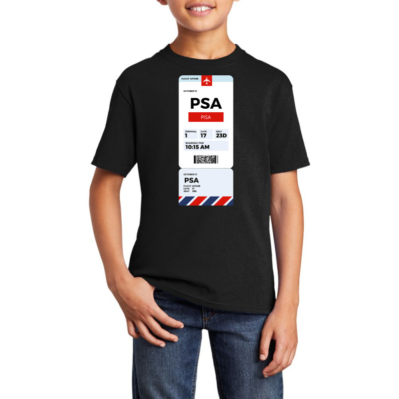 Pisa Boarding Pass Basic Youth T-shirt | Artistshot