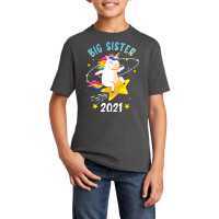 Big Sister 2021 Unicorn Sibling Girls Basic Youth T-shirt | Artistshot