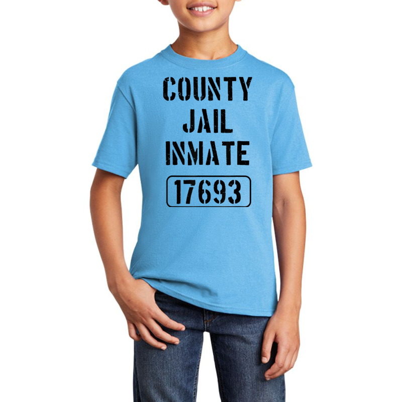 Limited Edition Prisoner Costume County Jail Inmate Funny Basic Youth T-shirt by femalesbaubles | Artistshot