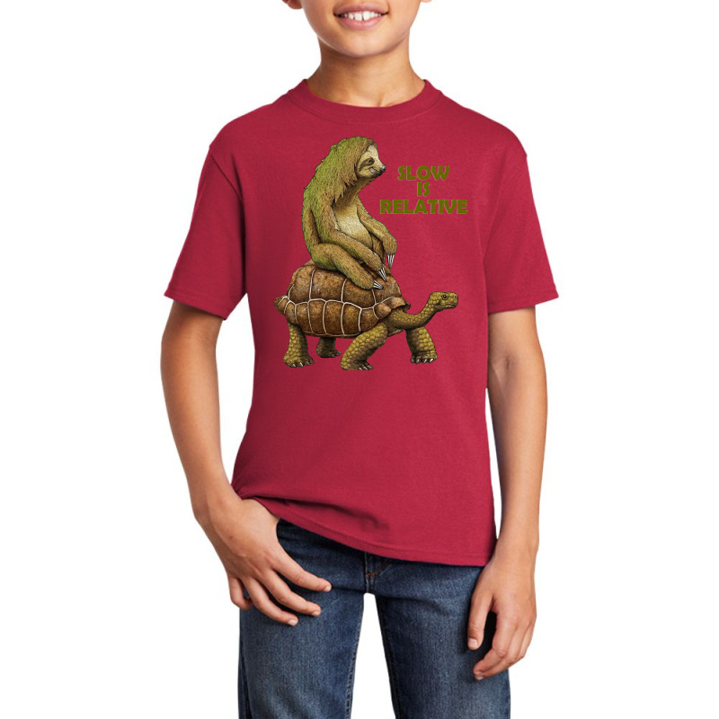 Limited Edition Speed Of Sloth And Turtle Basic Youth T-shirt by greggjvandervor | Artistshot