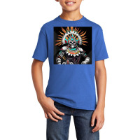 Dia De Los Muertos Aztec Warrior Calavera Mayan Mythology Basic Youth T-shirt | Artistshot