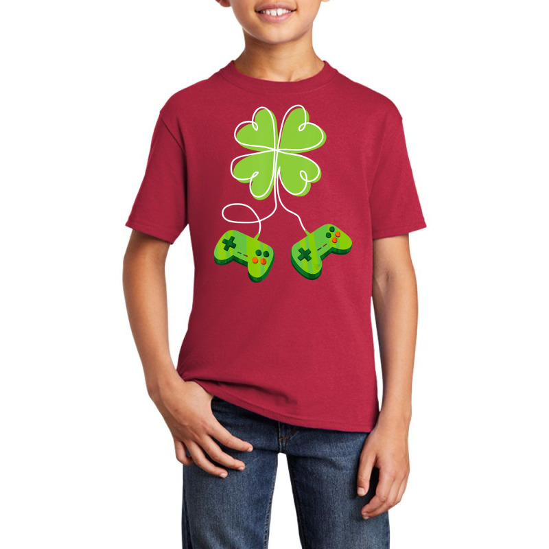 Trending Video Gamer St. Patricks Day Gaming St Patty's Day For Boys Basic Youth T-shirt by Kristina Ritchey | Artistshot