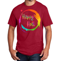 Happy Holi Colorful Colors India Dance Hindu Festival Spring T Shirt Basic T-shirt | Artistshot