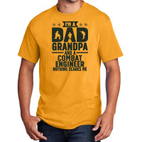 Mens I'm A Dad And Grandpa Combat Engineer Combat Engineering Premium Basic T-shirt | Artistshot