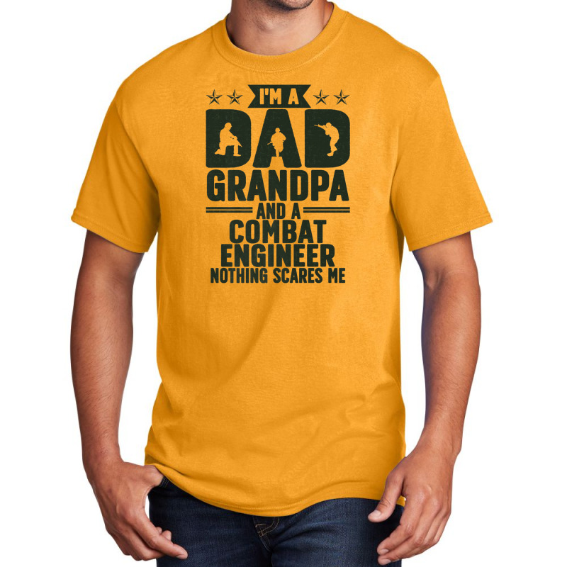 Mens I'm A Dad And Grandpa Combat Engineer Combat Engineering Premium Basic T-shirt by ChristopherCharlesWilliamson | Artistshot