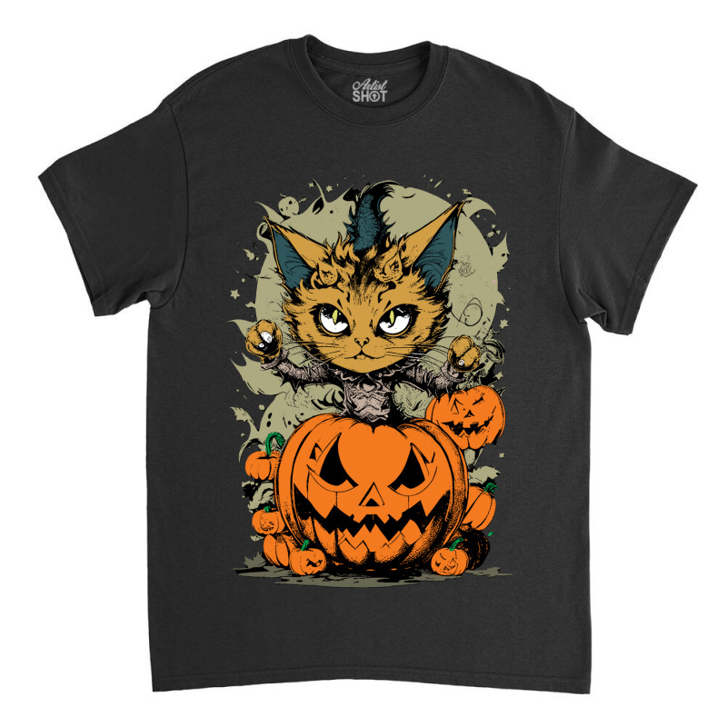 Angry Cat At Night Classic T-shirt by bobonskt | Artistshot