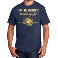 Powered By Coffee Printing Machinist Boy Basic T-shirt | Artistshot