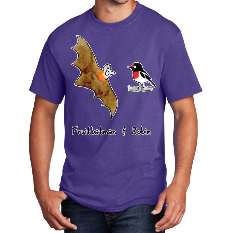 Fruitbatman And Robin   Raising Funds For Bat Conservation And Rescue Basic T-shirt | Artistshot