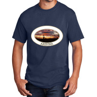 Artistshort Trending Arizona Sunset With Saguaro Cactus Basic T-shirt | Artistshot