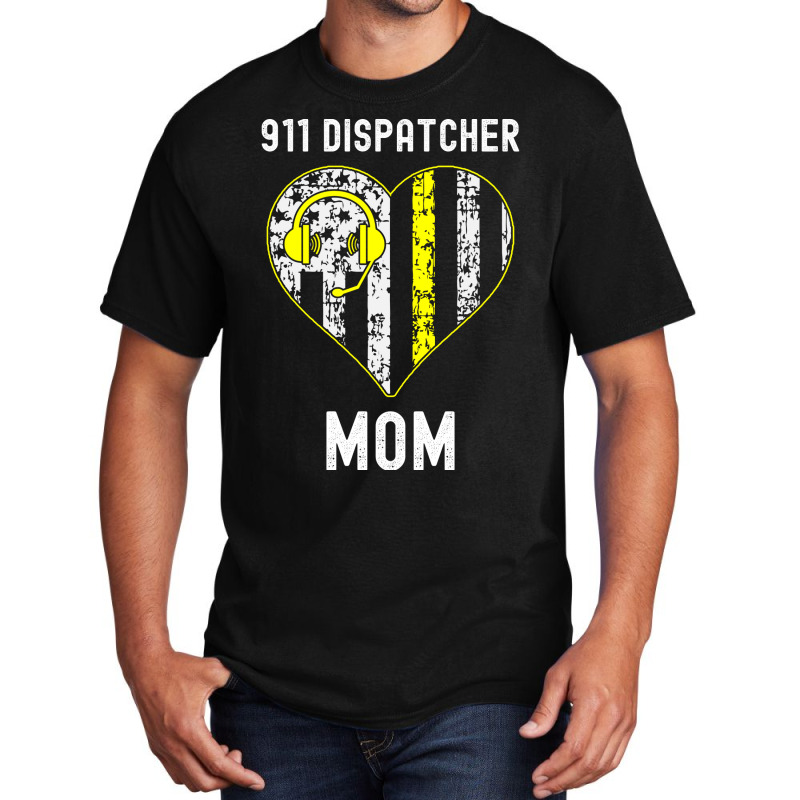 911 Dispatcher Mom Cool Dispatcher Nostalgia Basic T-shirt by wardhomugbed | Artistshot