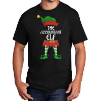 Accountant Elf Family Matching Group Christmas Party Stars Basic T-shirt | Artistshot