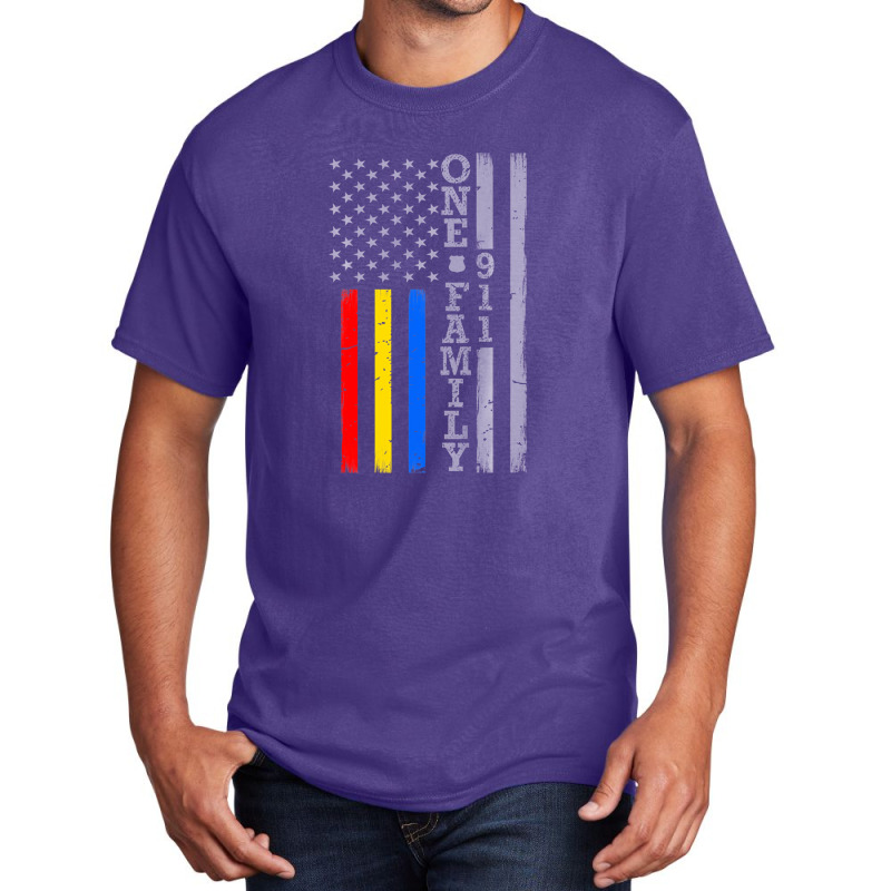 Fire Police Dispatcher 911 Emergency Services Blue Basic T-shirt | Artistshot