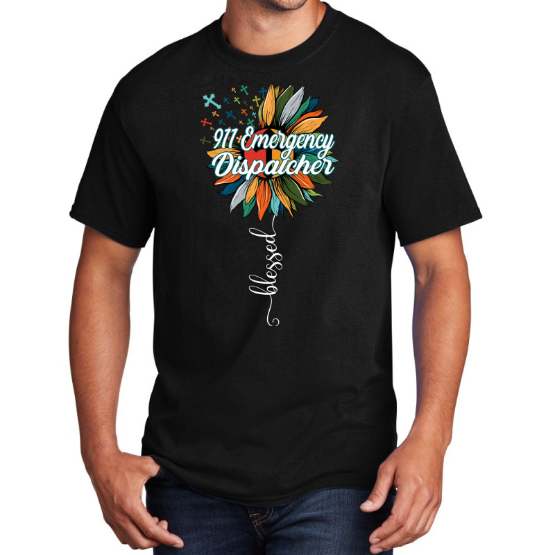 Blessed 911 Emergency Dispatcher Aesthetic Basic T-shirt | Artistshot