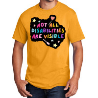 Not All Disabilities Are Visible Retro Basic T-shirt | Artistshot