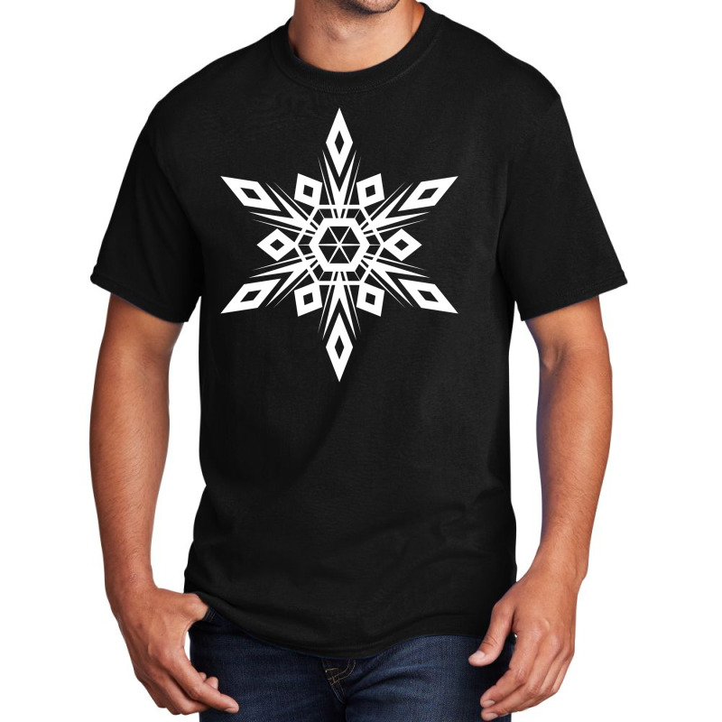 White Minimalist Geometric Glyph Mandala Sigil Rune Cute Yellow Basic T-shirt | Artistshot