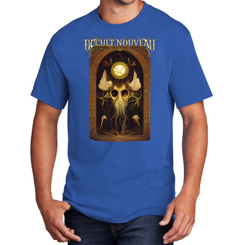 Occult Nouveau Ancestral Spirit Mirror Basic T-shirt by meaneyantichy | Artistshot