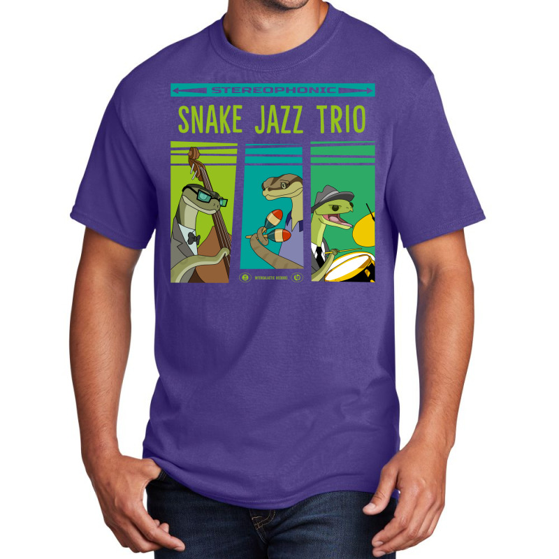 Snake Jazz Trio Vinyl Basic T-shirt by zogoehawan | Artistshot