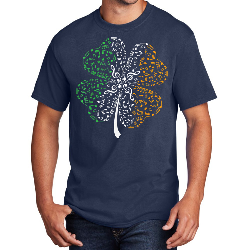 Music Note Shamrock  Music Lover St Patrick's Day Irish Flag T Shirt Basic T-shirt by ardylanda | Artistshot