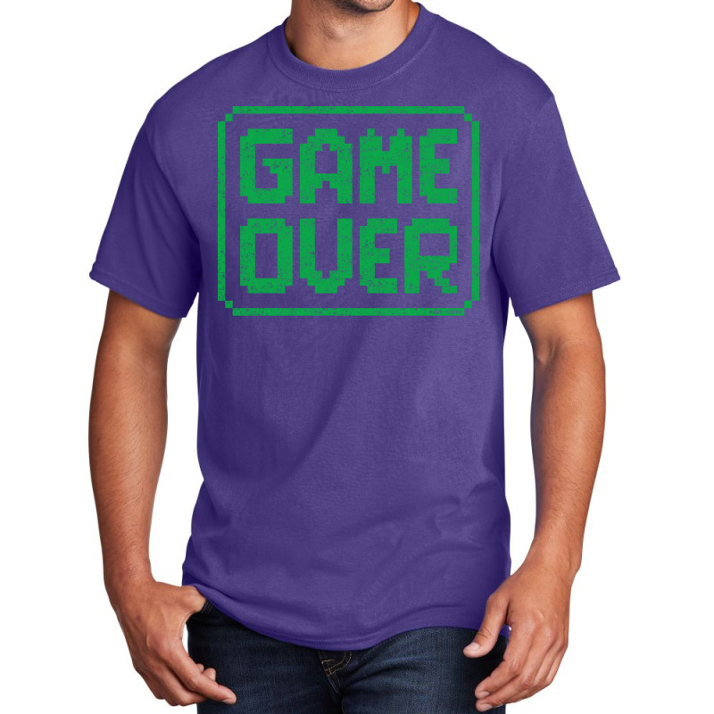 Game Over Green Worn Quote Basic T-shirt by peemotchalwe4 | Artistshot