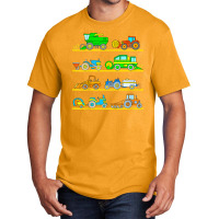 Kids Combine Harvester Farm Vehicles Tractor Boys Basic T-shirt | Artistshot