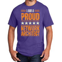 Proud Network Architect Music Basic T-shirt | Artistshot