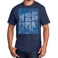 Tehran Iran City Map Typography Blueprint Basic T-shirt | Artistshot