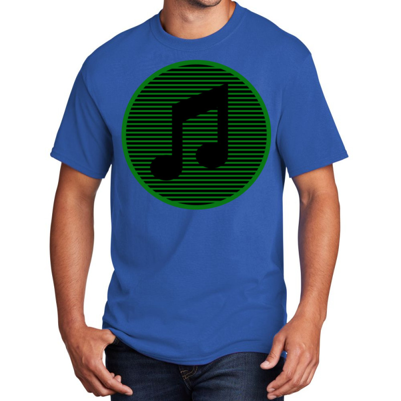 Retro Striped Music Note Classic Basic T-shirt by CrystalLSchwartz | Artistshot