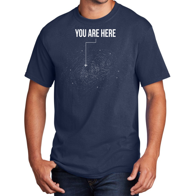 You Are Here Solar System Moon Space Hippie Yellow Basic T-shirt | Artistshot